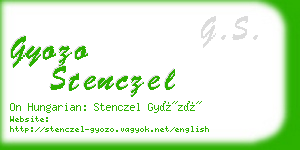 gyozo stenczel business card